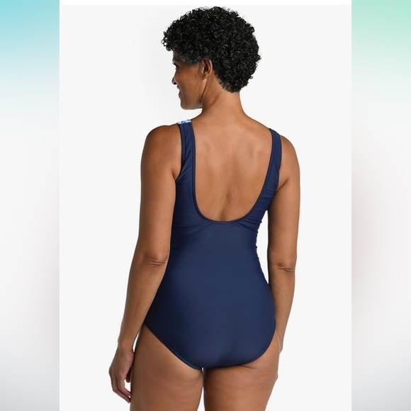NWT Maxine Of Hollywood Women's Standard High Neck Maillot One Piece Swimsuit 12 - Picture 2 of 6